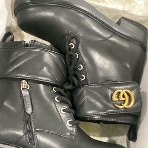 Gucci (gg) combat boots